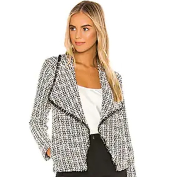BB Dakota Jackets & Blazers - NWT BB Dakota by Steve Madden Knit Tweed Drape Front Jacket Blazer Size Small